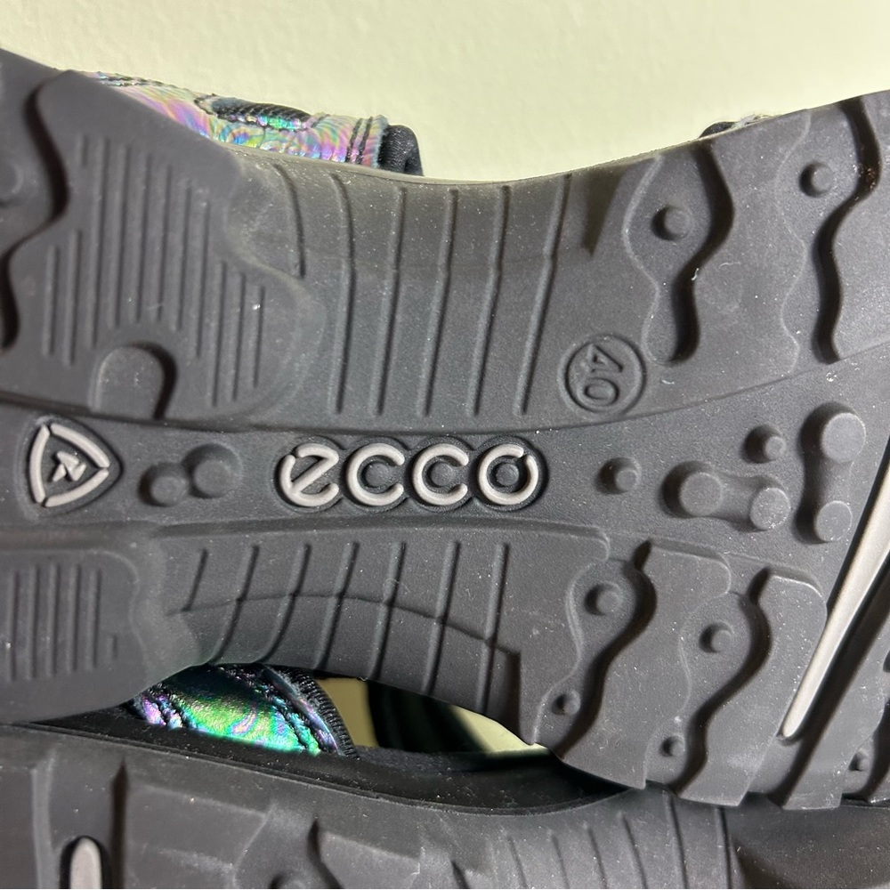 ecco Yucatán Sandals Women’s EU 40 US 9/9.5 Black Multi Iridescent Sport Hiking - Picture 10 of 11